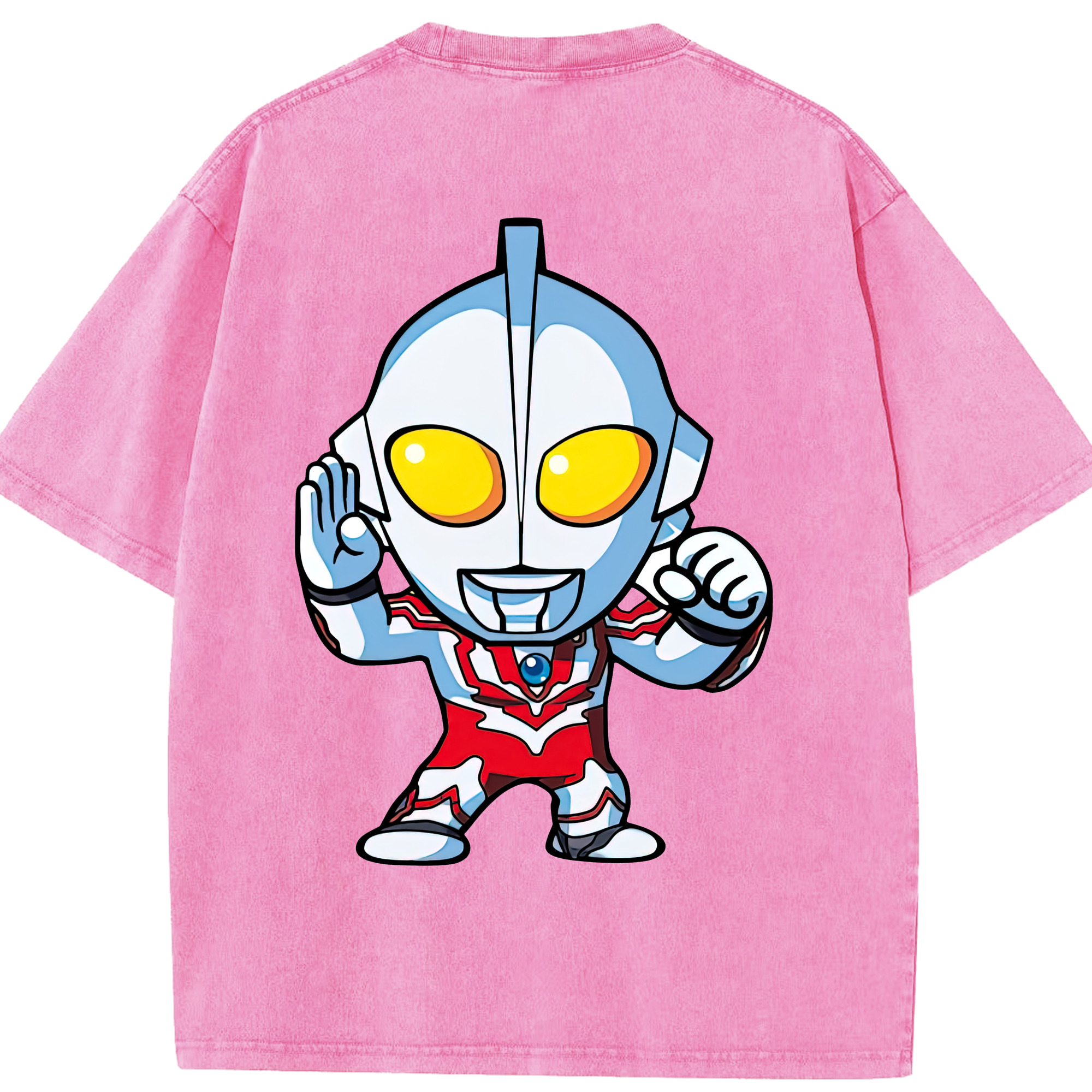 （画像用） ウルトラマン Ultraman 綿100% ヴィンテージ風 半袖Tシャツ（背面プリント）